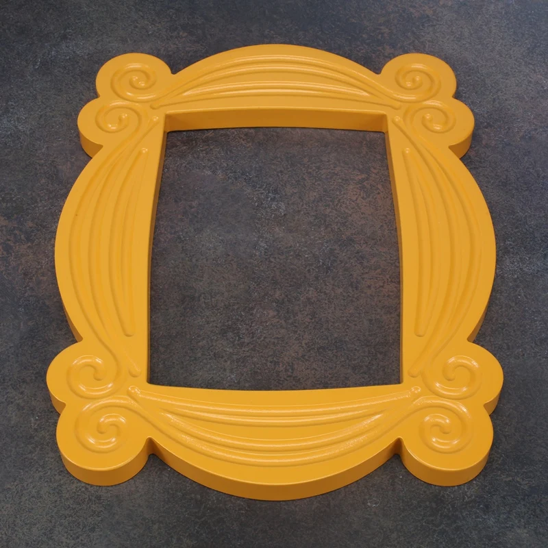 Handmade Monica Door Frame Wood Yellow Photo Frames Collectible Home Decor Collection Cosplay Gift