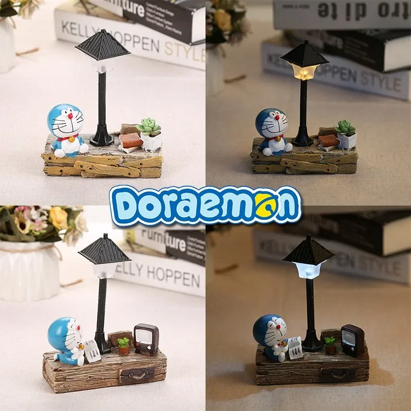 

Cartoon Doraemon Retro Night Light Animation Creative Resin Home Craft Decoration Children Birthday Gift Living Room Decorations