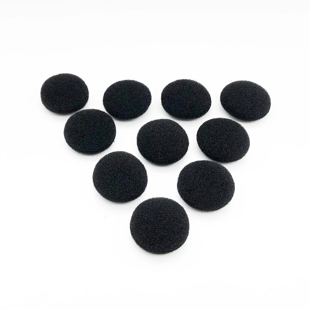 50Pcs mini Earphone Cotton Filter 15mm Sponge Ear Pads Cushion Anti-slip Flexible Soft Headset Cotton Cover Earpad for Headphone