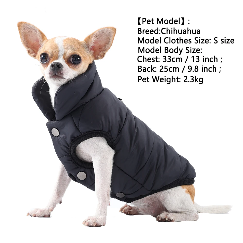 Windproof Dog Jacket For Small Medium Dogs Autumn Winter Warm With D-ring Puppy Clothes Chihuahua Schnauzer Pet Fleece Costume