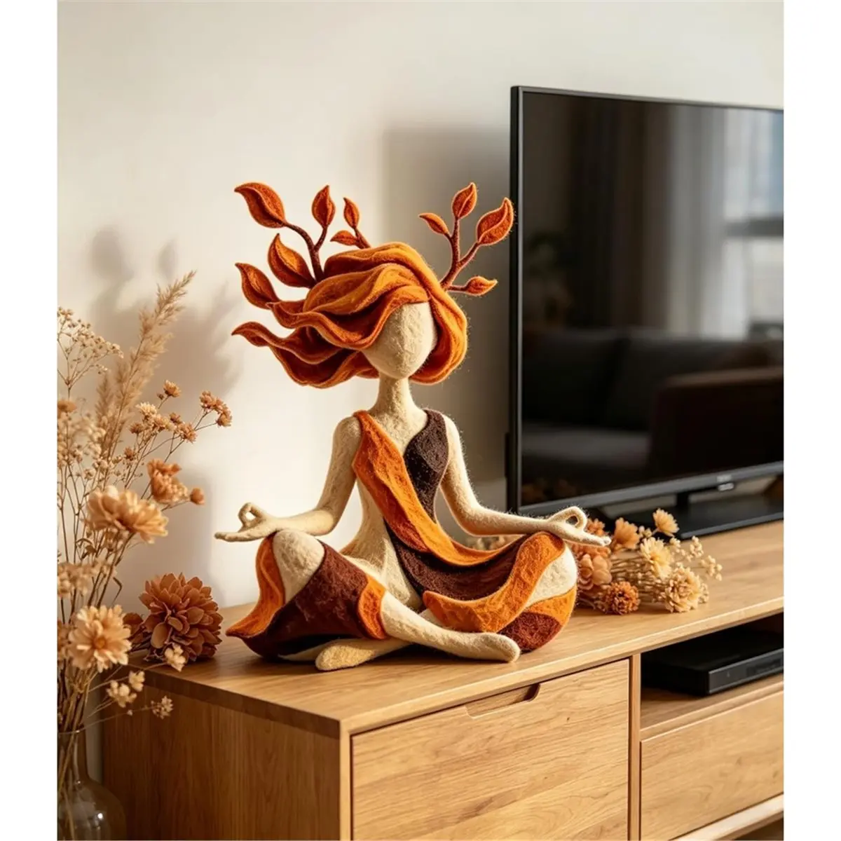 Inner Harmony Sculptural, Meditation Sculpture Figurine, Yoga Statue Decor,for Living Room Bedroom Desk, Relaxation Gift