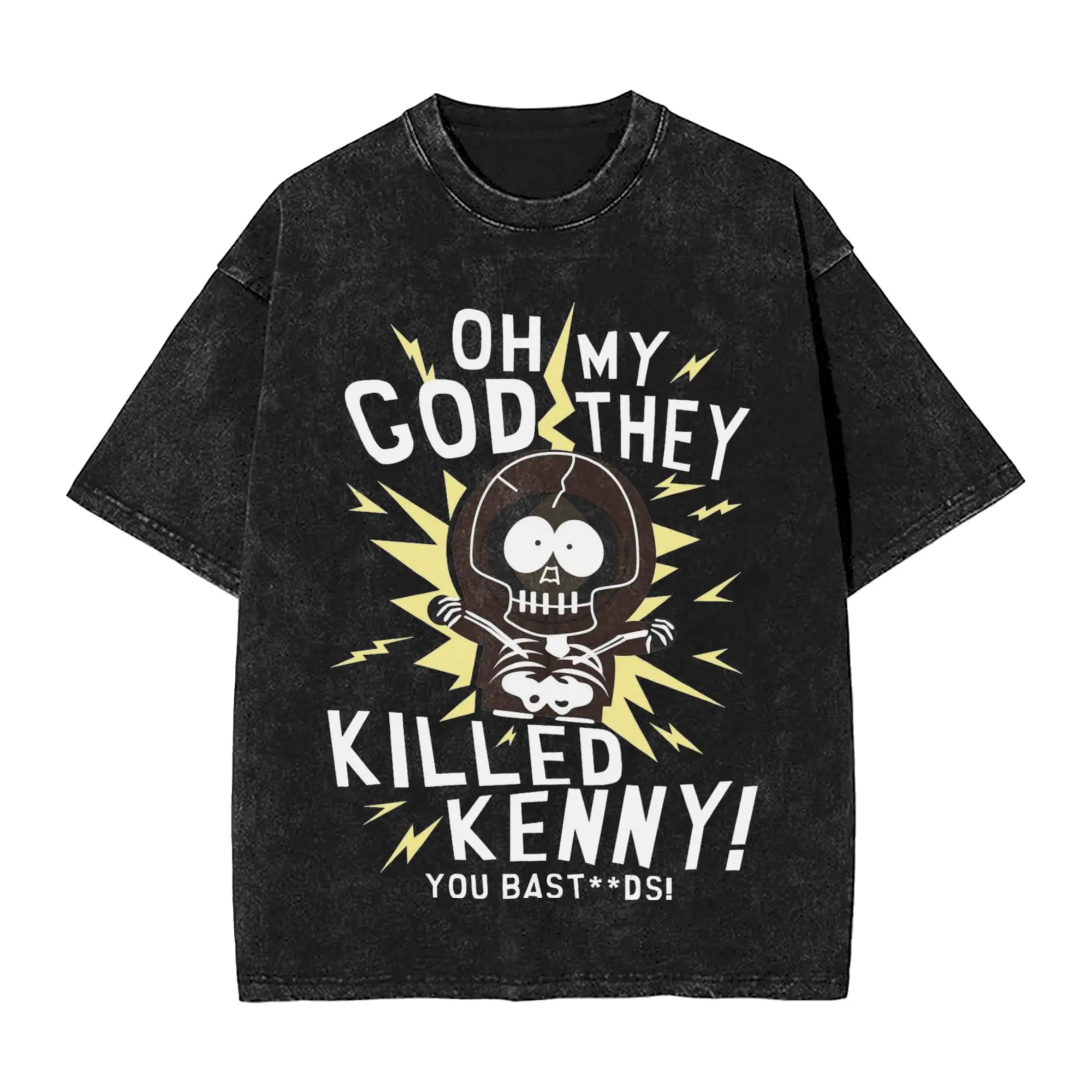 Washed T Shirt Oh No Randy Marsh Novelty T-Shirts Oversize Southparks Streetwear 100% Cotton Summer Tops Tops Tees for Men Women