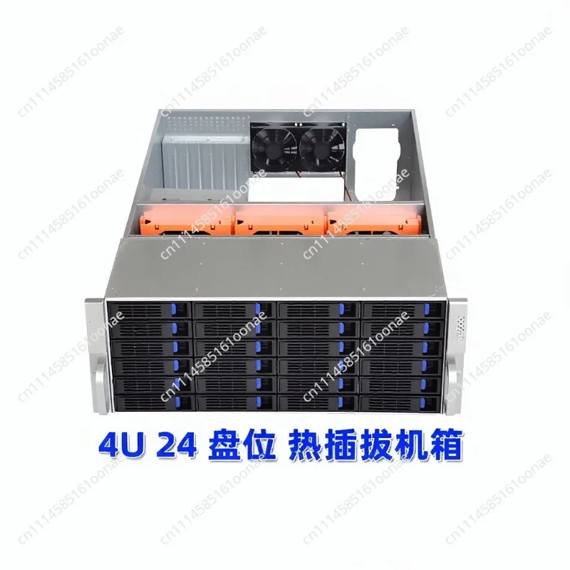 4U Server Chassis, 24 Bays Hot Swap Case, Industrial Control AI Storage Multi-Drive Bay Cloud Computing Cabinet