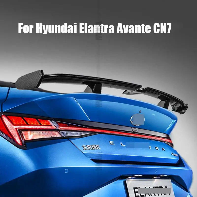 for Hyundai Elantra Avante CN7 2020 2021 2022 Personality New Sports Mecha Tail ABS Material Car Rear Spoiler