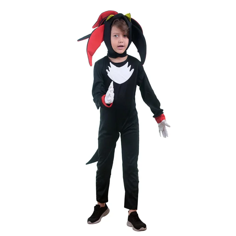 Child Shadow the Hedgehog Halloween Cosplay Costume RZ540