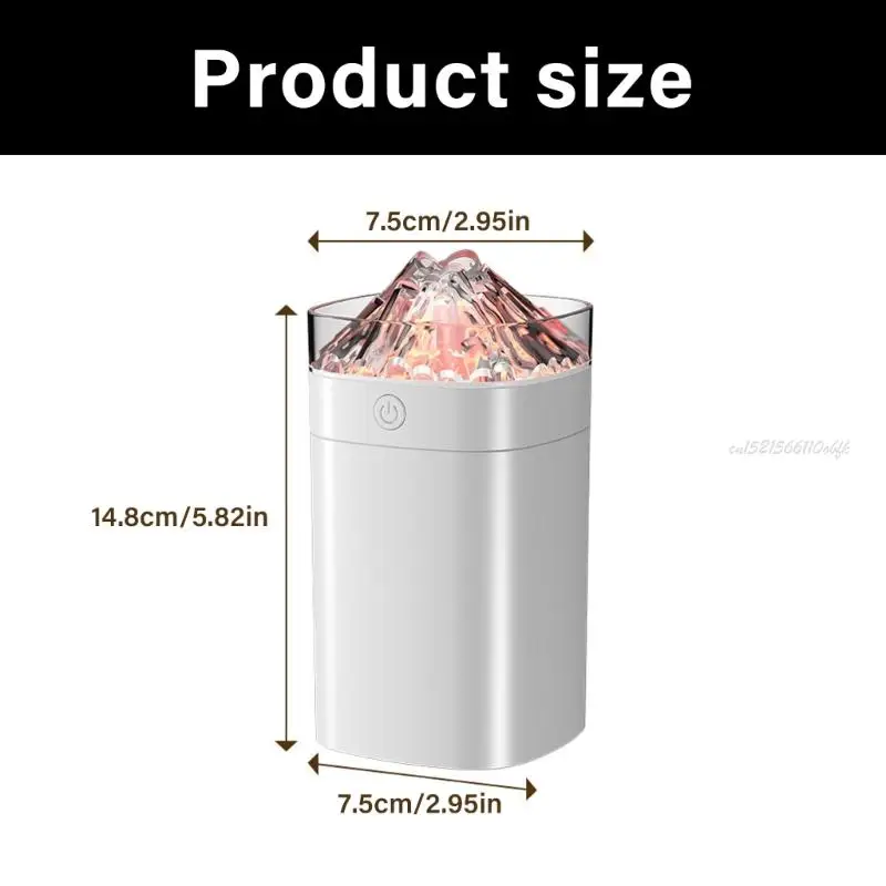 27rb umidificador ar chama colorida com atmosfera Night Light Flame Essential Oil