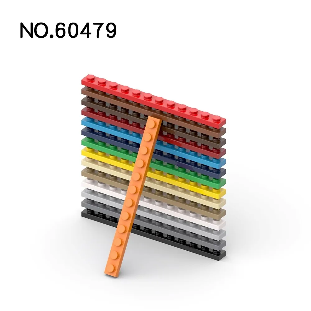 200pcs MOC Plate 1 x 12 Compatible 60479 Assembles Particles Building Blocks Parts DIY block bricks Tech Parts Toys