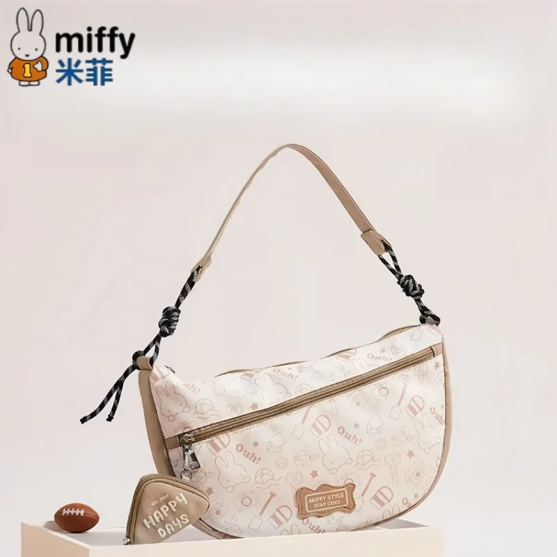 

Сумка Miffy Underarm Bag, новая, вместительная, легкая, в стиле граффити, для поездок на работу, на одно плечо