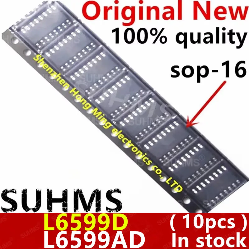 (10piece)100% New L6599 L6599D L6599DTR L6599AD L6599ADTR sop-16 Chipset