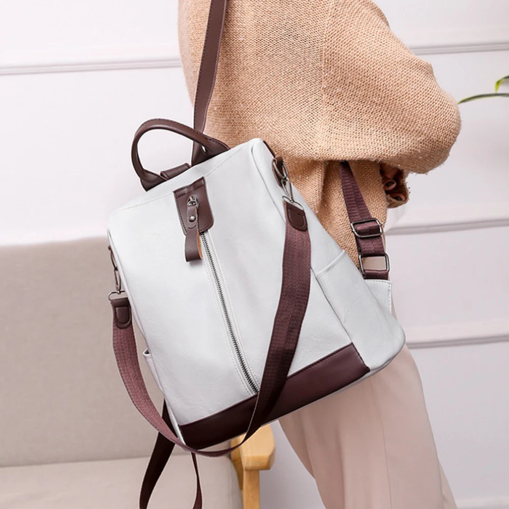 Female Backpack Mochila Feminina Multifunction Girls Leather School Brand Women Shoulder Bag Sac A Dos Travel Back Pack