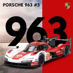 Bburago 1:24 Porsche 963 Alloy Track Sports Car Model Diecast Metal Toy Racing Super Car Vehicles Model Simulation Children Gift