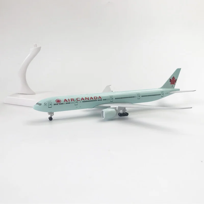 

1:400 20 см металлическая модель самолета, Канада 777 B777, металлическая копия с шасси, материал из сплава, авиационная имитация, подарок, коллекция