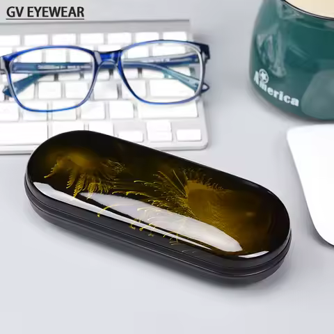Japan Style Myopia Glasses Case Women High-end Feeling Paint Anti-pressure Creative Men's Metal Sunglasses Portable Storage Box