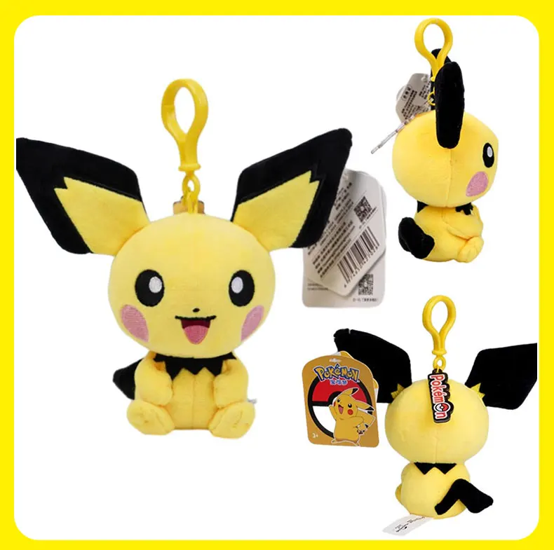 Pokemon Pikachu Mew Squirtle Eevee Charm ander Kawaii Plüsch tier Anhänger Stofftiere Rucksack Anhänger Schlüssel ring kleine Puppe Geschenk – Detail 16