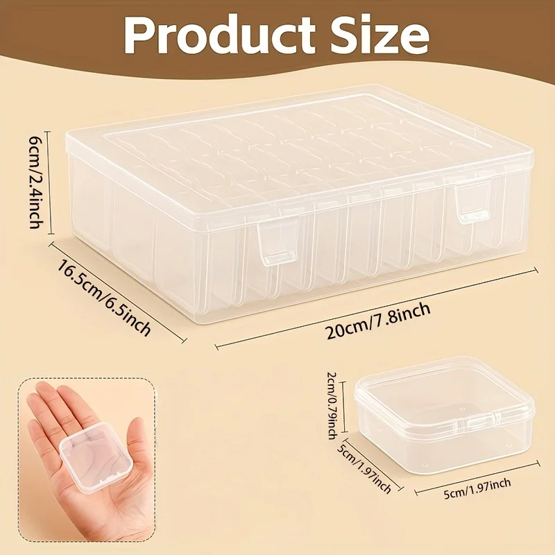 31pcs Craft Storage Box and Organizer, Clear Plastic Storage Box