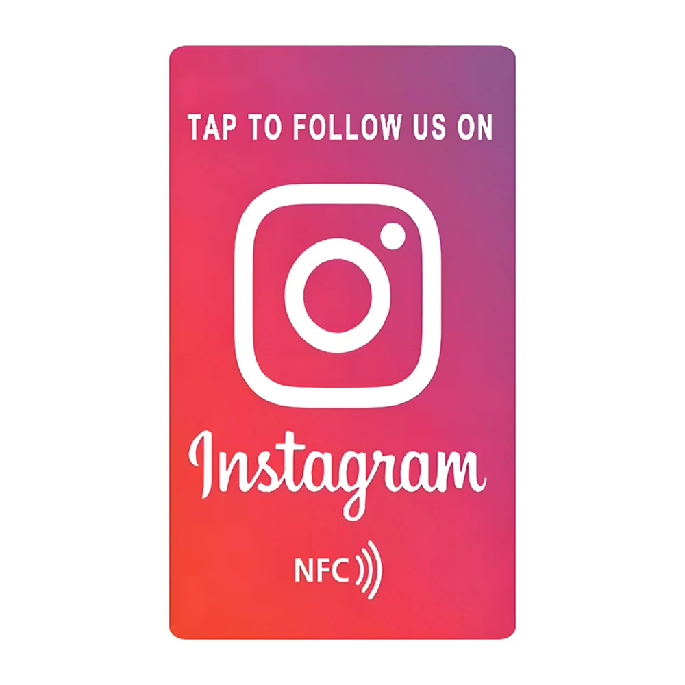 Instagram Facebook Google Tripadvisor Trustpilot Review NFC-Tap-Karte N-TAG 215 506 Bytes NFC-Tag