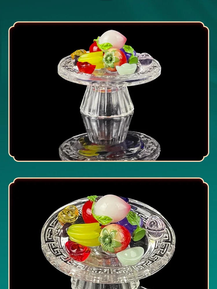 Shouxianju Crystal Burial Item Fruit Plate Tomb Decoration