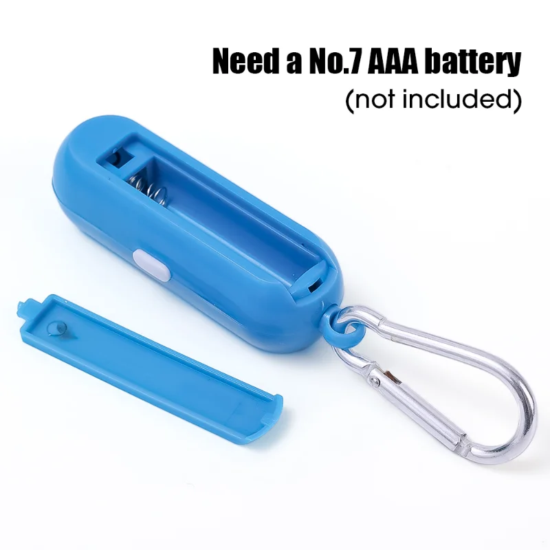 Mini LED Flashlight Keychain 3-file ABS Plastic Handy Lights Outdoor Hiking/Fishing/Camping Lighting Carabiner Lamp AAA Battery