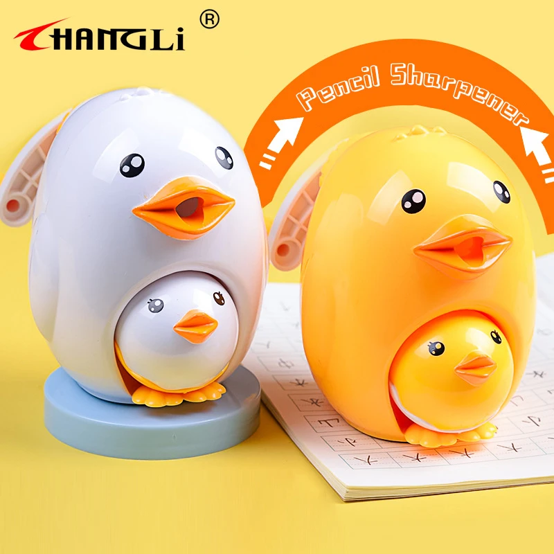 Manual Pencil Sharpener Mechanical Pencil Sharpener Tip Saver Chicken Shape Sharpener Hand Mechanical Cutting Tools Stationery