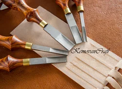 Leather Wide Skiver Cocobolo  4 to 12mm- Edge Skiving Tool Leather Craft Tools by KemovanCraft