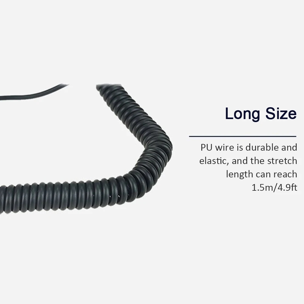 Speaker Clear Sound DTMF Microphone Waterproof Non Slip 6 Pin Radio Station Coil Cord Remote Long Fit For FT-7800R FT-7900R