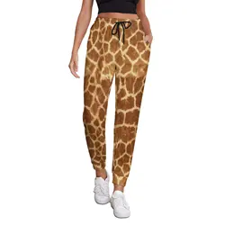 Giraffe Skin Print Baggy Pants Spring Animal Art Classic Sweatpants Female Y2K Graphic Trousers Big Size