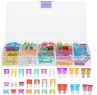 180pcs Car Insurance Fuse Kit Standard Micro Fuses Alloy Construction Easy to Use Puller