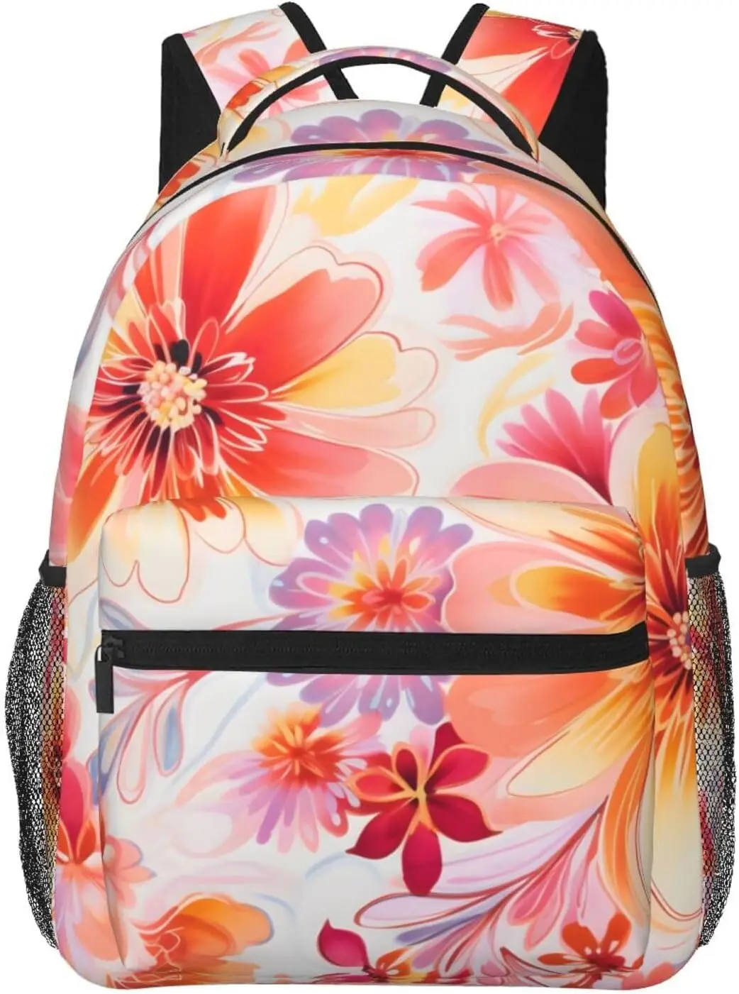 

Funny Retro Flowers Lightweight Laptop Backpack Lightweight Multipurpose Travel Casual Daypack Unisex College Backapcks for Men