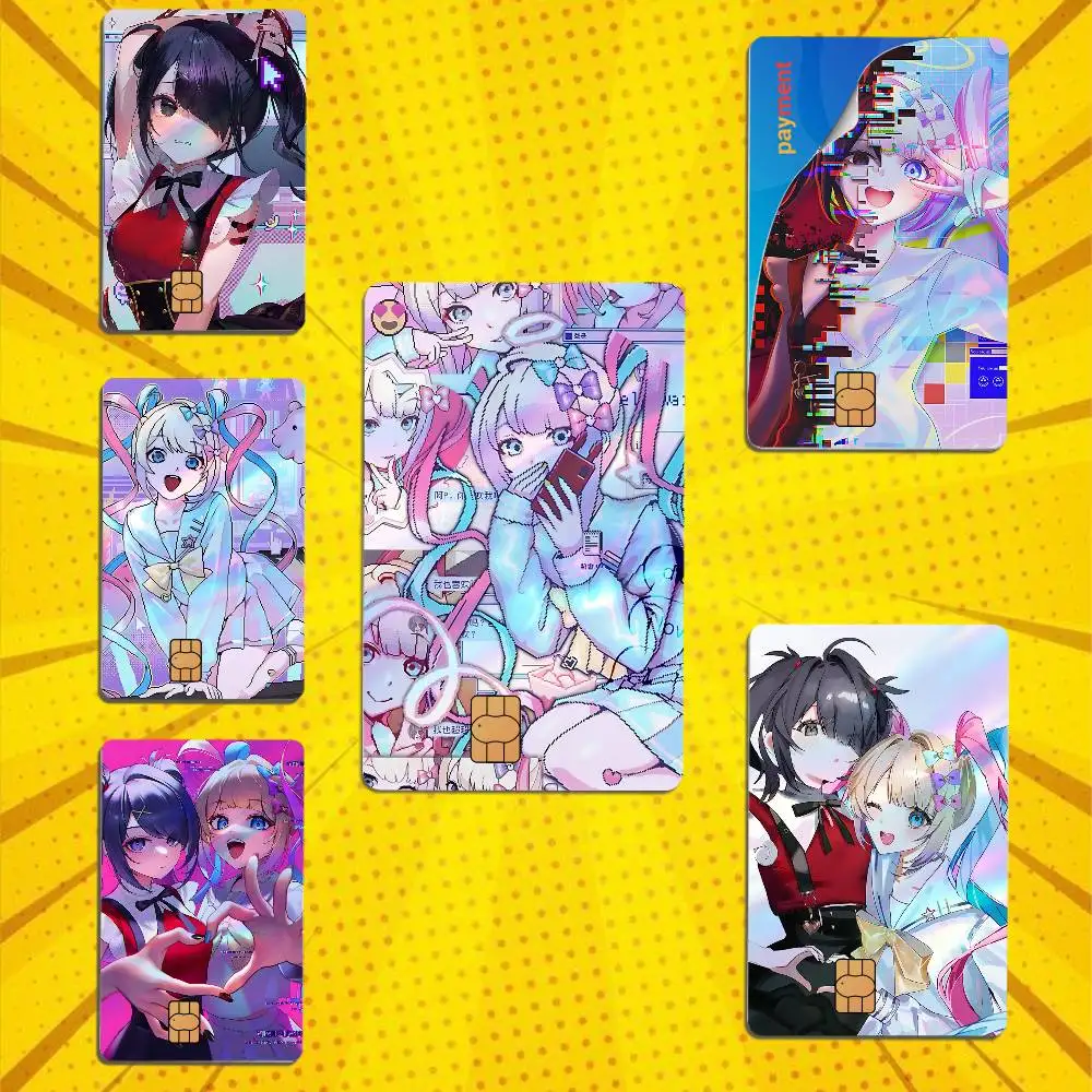 Mental breakdown KAngel NSO Ame chan Card Stickers Credit Card DIY Card Protector Stickers Film Skin CoverHolographic Laser