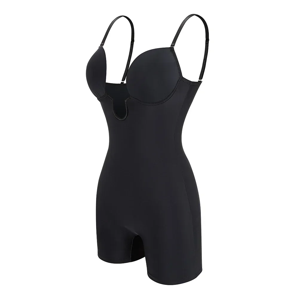 Black Bodysuit Women Shapewear Body Shaper With Cup Compression Bodies Belly Sheath Waist Trainer Reductive Slimming Underwear