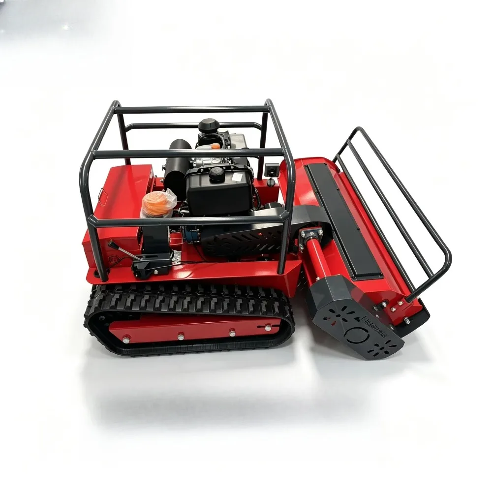 Efficient All Terrain Garden Tracked Lawn Mower With Remote Control