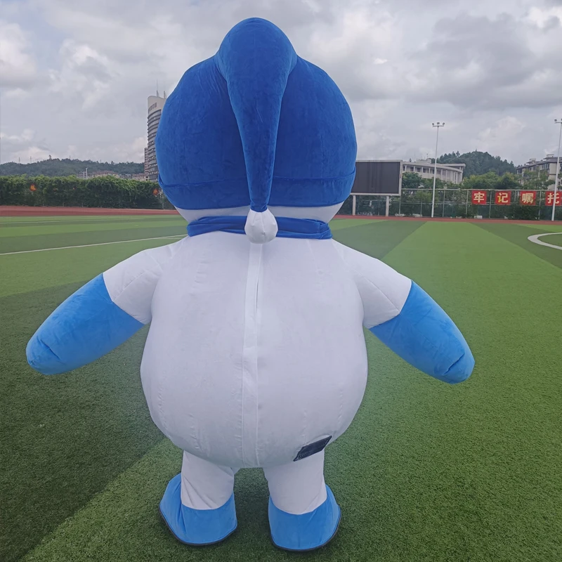 Disfraz inflable de muñeco de nieve, traje de fiesta de dibujos animados, disfraces de rendimiento, disfraces de fantasía, ropa de soplado divertido, mascota de Navidad