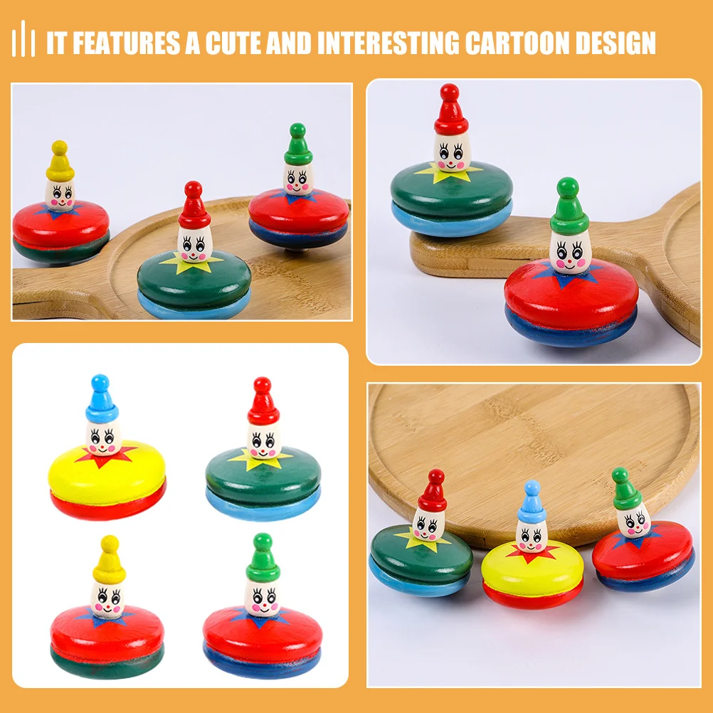 

4 шт. волчок мини-гироскоп игрушка гироскоп деревянные игрушки ручной работы для детей цифровая деятельность