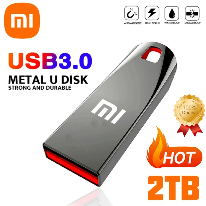 Портативный USB-флеш-накопитель Xiaomi, Металлический Высокоскоростной USB-накопитель 3,0, водонепроницаемая карта памяти, оригинальный