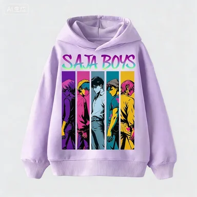 

Толстовка с капюшоном в мультяшном стиле, серия KPOP Demon Hunters 2026: модная повседневная толстовка с капюшоном для мальчиков и девочек.