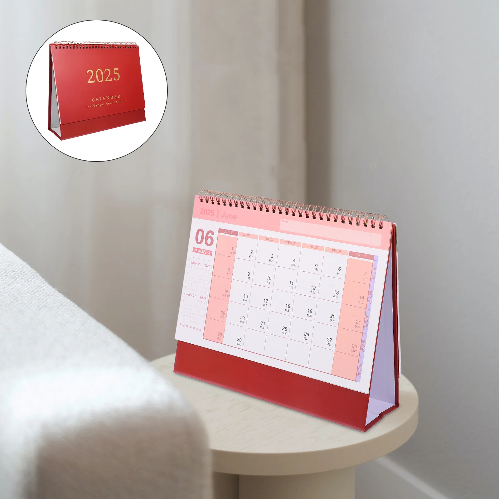

2024 -2025 Daily Planner Calendar Simple Desk Chinese Table Desktop Office Minimalist