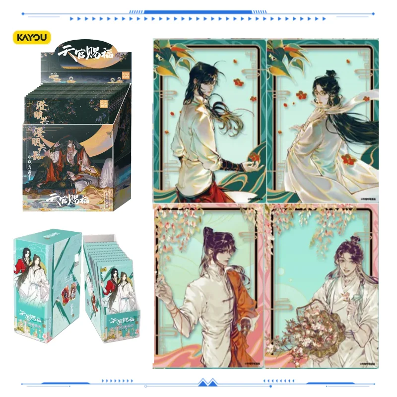 official's-blessing-clear-reflection-series-collectible-trading-cards-mystery-box-genuine-anime-toys-gifts-for-kids-boys-girls