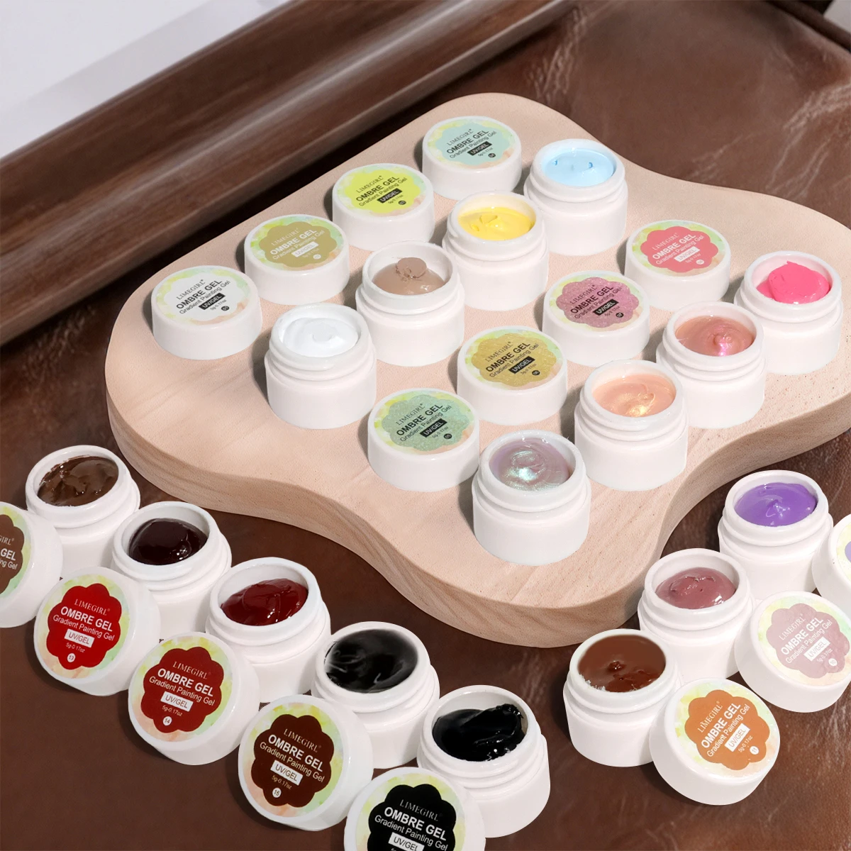 LIMEGIRL Gel de Uñas Degradado de 16 Colores, Esmalte de Uñas de Larga Duración, Color Híbrido, Gel de Uñas Degradado de Alta Textura para Decoración de Uñas