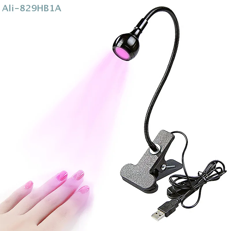 Led Nail Lamps Flexible Gooseneck Lamp Quicky Dry Nail Manicure Dryer Gel Polish Curing Light For Gel Nails Clip Lamp