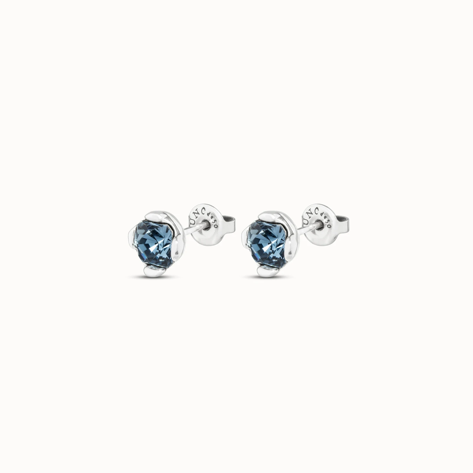 2024 Original New Product Spain UNO de 50 Jewelry High end Gorgeous Quadrangle Blue Crystal Earrings Women's High Quality Gift