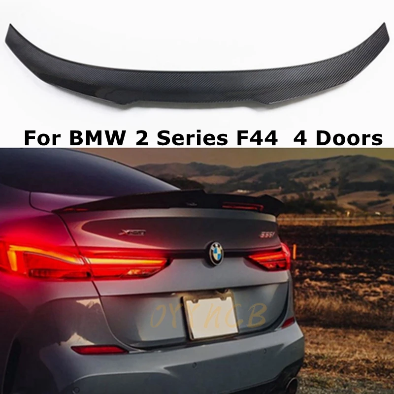 For BMW 2 Series 4-door F44 2020 2021+ PSM style carbon fiber bright black glass fiber reinforced plastic trunk lip spoiler