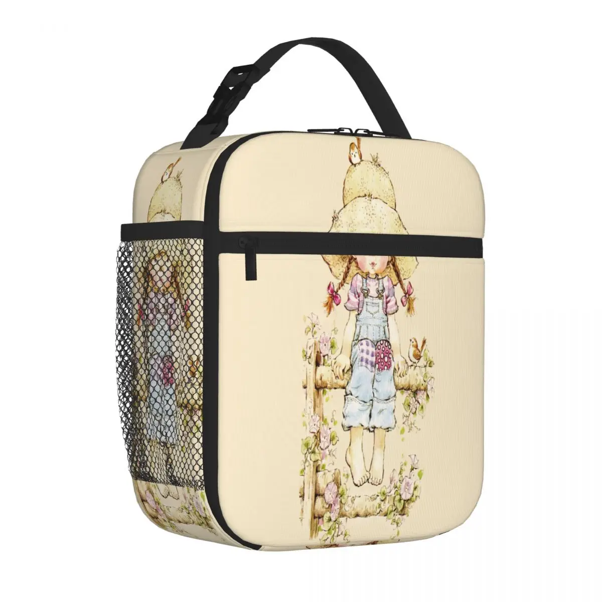 

Bestselling Sarah Kay -Sitting On A Fence Outdoor Rugged Shoulder Lunch Bag Park Picnic Commuter Lunch Bag