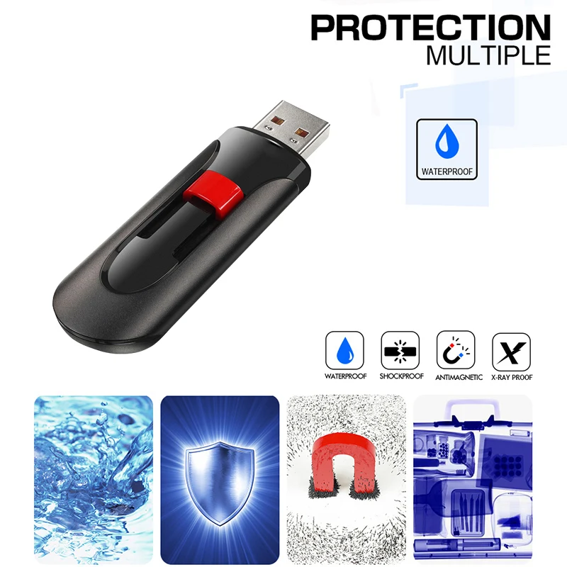 2023 Portable Push and Pull USB Flash Drives 64GB 128GB 128GB 256GB 512GB disk flash memory Key Pendrive USB2.0 Stick Thumb PEN