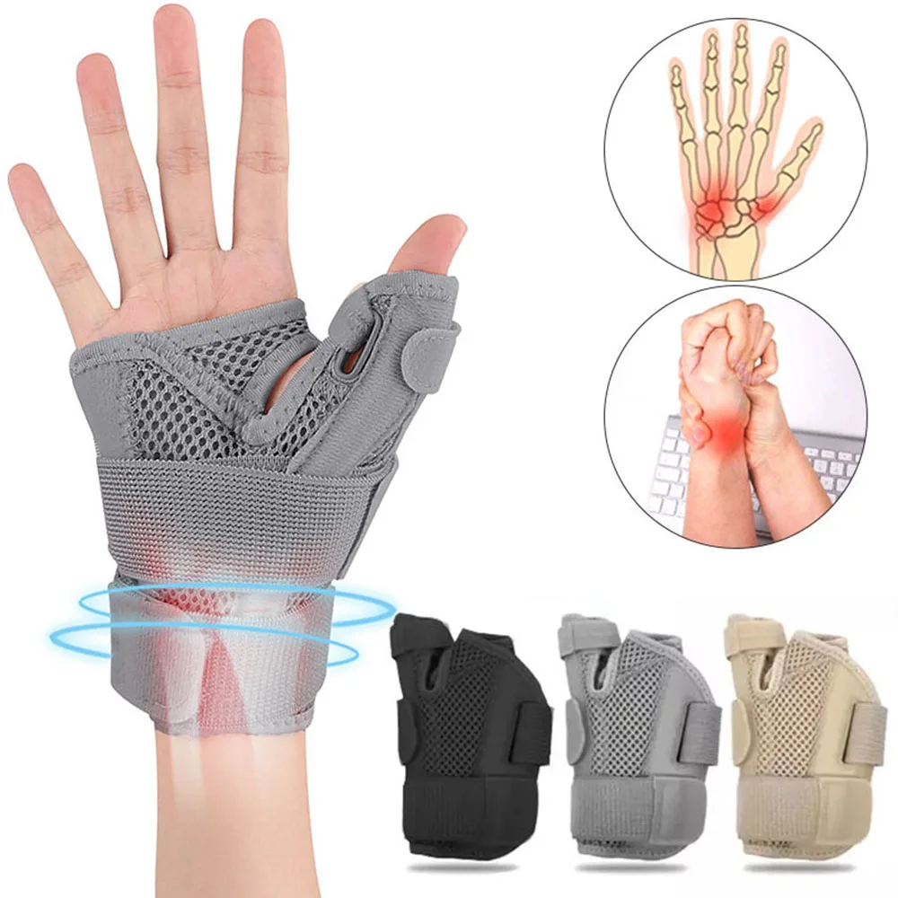 

Flexible Splint Wrist Thumb Support Brace For Tendonitis Arthritis Breathable Thumb Protector Guard Fits Right And Left Hand