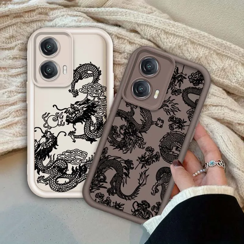

Dragon Art Design Cool Phone Case For Motorola G85 Edge 50 G24 G35 E14 G04 G34 G Stylus G54 G13 G32 G14 5G Eye Ladder