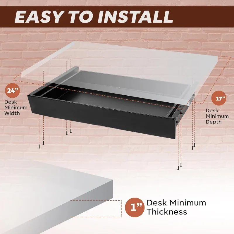 Under desk office desktop storage metal shelf under desk a4 box