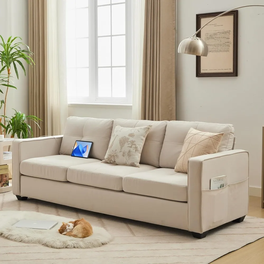 أريكة، أثاث غرفة المعيشة، أرائك مريحة قابلة للتحويل مع مسند، طقم أريكة منزلي مع كرسي للمساحة الصغيرة للشقة