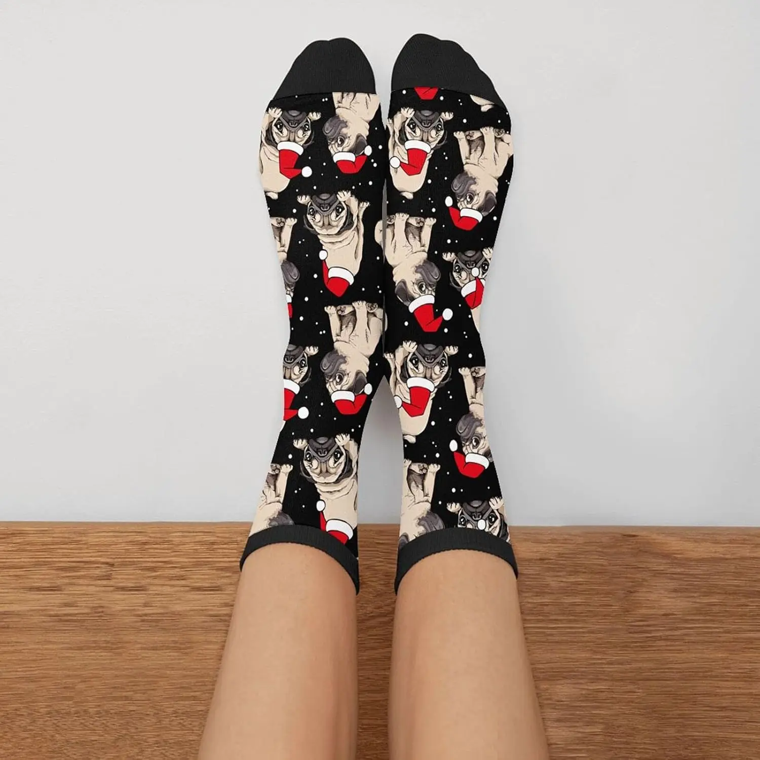 Dog Christmas Snowy Novelty and Interesting Socks for Men and Women One Size Soft Designer Socks