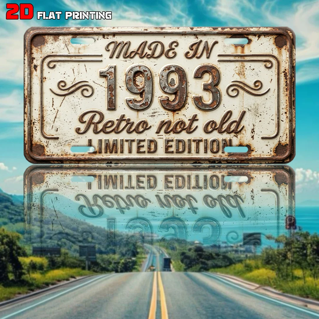 2D Flat, Activate 2D Flat for Decorative Purposes Only, 1pc 2D Flat Sign, Specially Designed for Men's and Women's License Plate