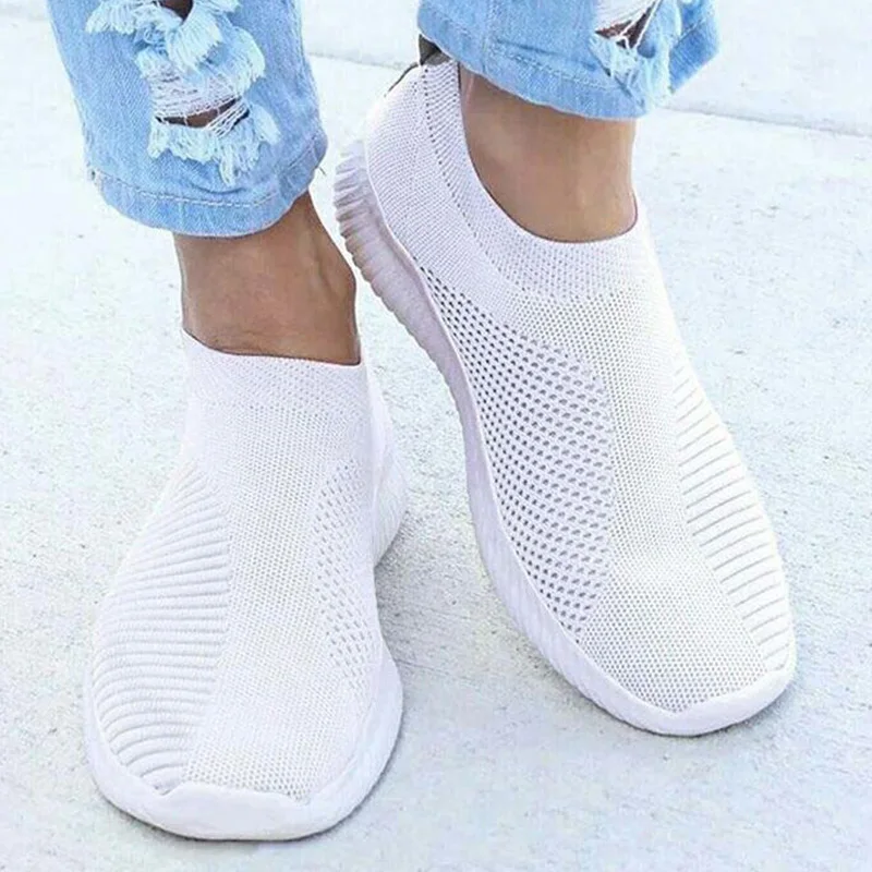 Women Sneakers Slip On Flat Shoes For Women Casual Shoes Spring Summer Sport Sneaker Sock Athletic Shoe Sports Tennis Woman